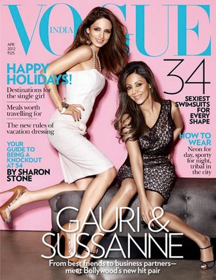 Vogue india April 2012 Cover Sussanne Gauri