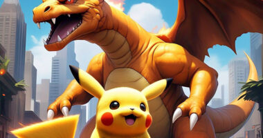Dynamax  and gigantax pokemon Pikachu Charizard