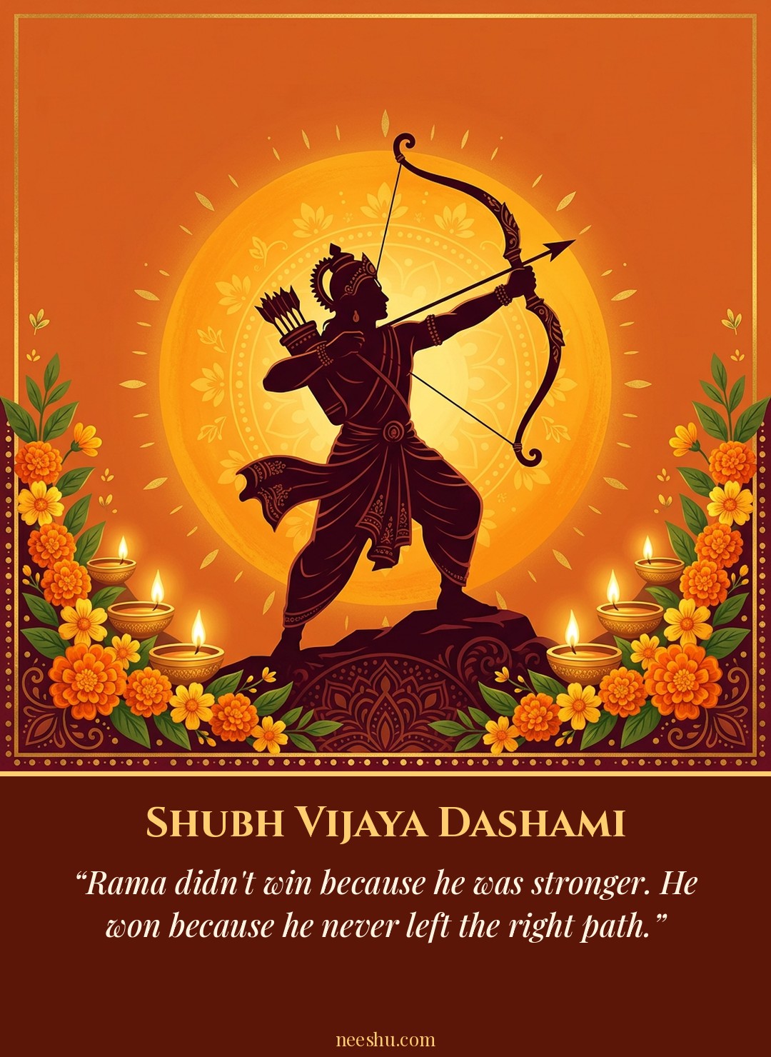 Shubh Vijaya Dashami Lord Rama image for WhatsApp