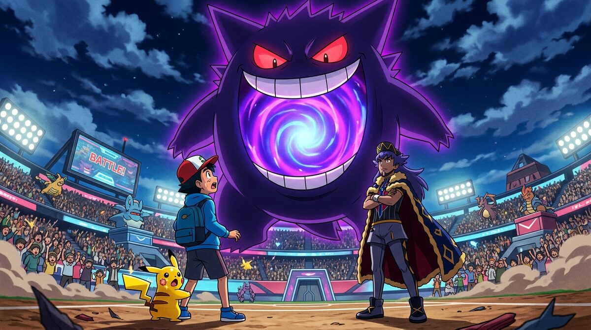 Gigantamax Gengar in the Pokémon anime